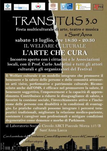 13.07- MANIFESTO TRANSITUS 3.0 - L'ARTE CHE CURA